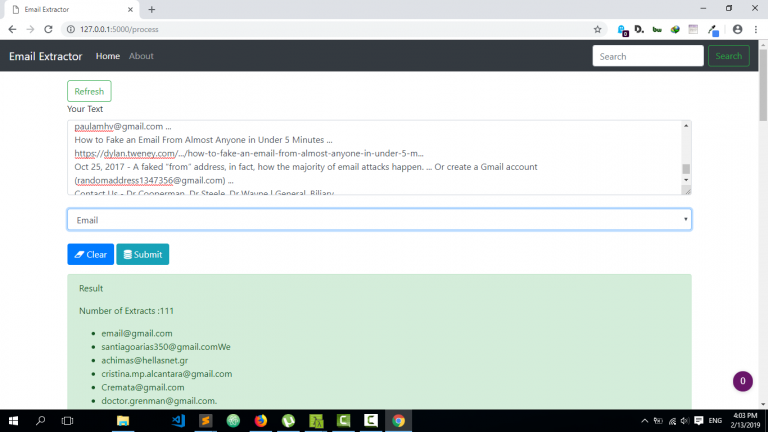 Building An Email Extractor Web Application – JCharisTech