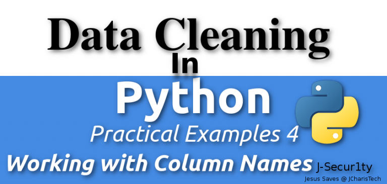 Data Cleaning In Python – Working with Column Names – JCharisTech